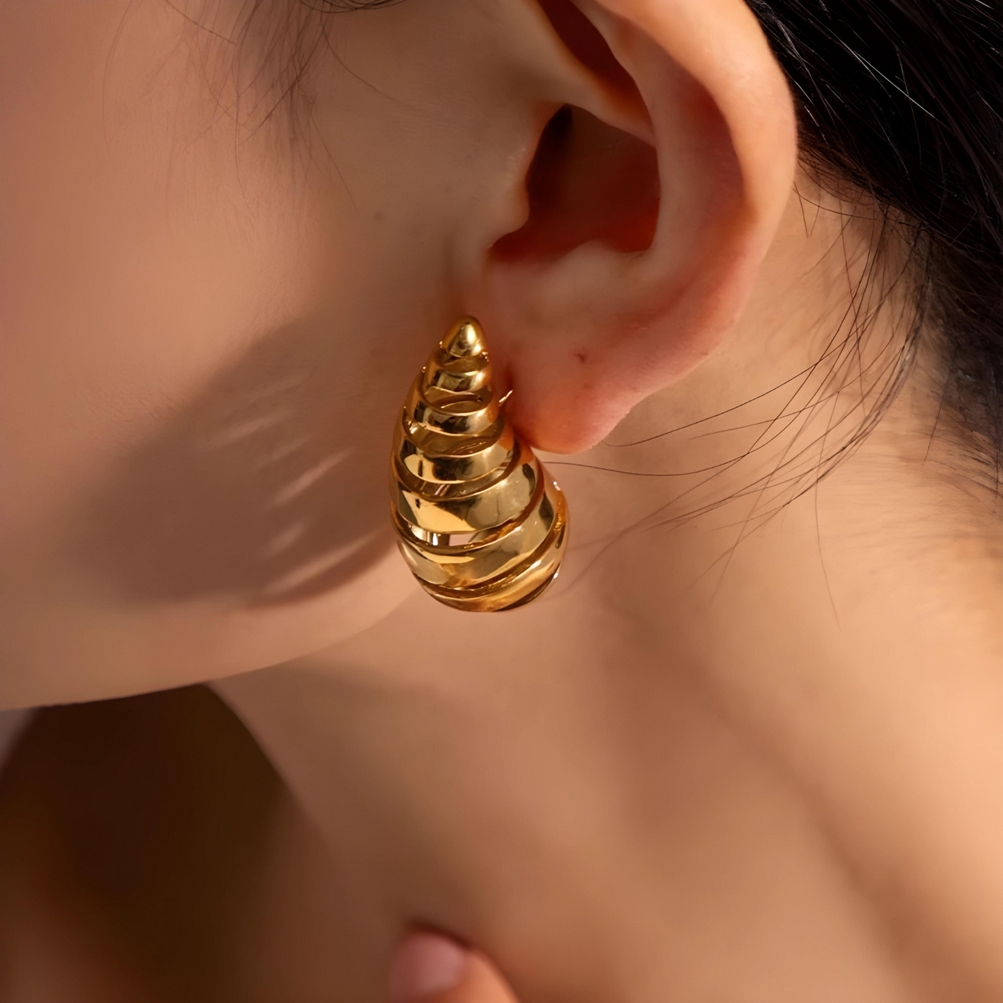 Alaina • 18K Gold Earring • Non Tarnish Jewelry