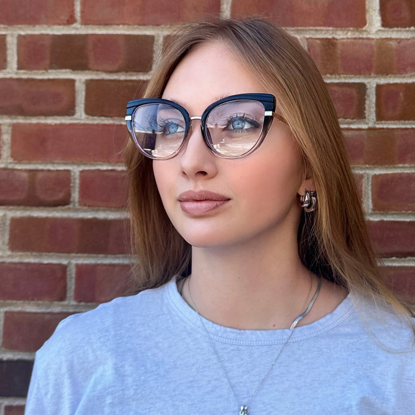 Celina - Cat Eye Clear Lens Blue Light Blocking Eyeglasses