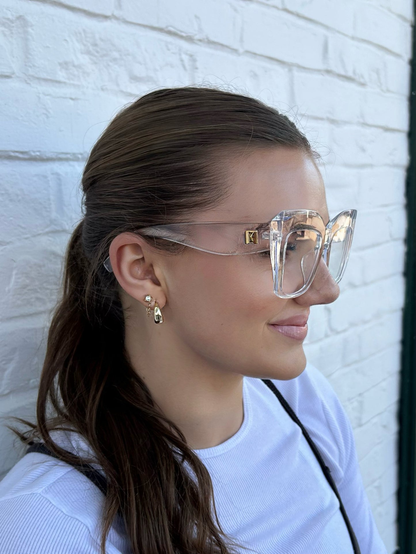 Melina - Oversize Clear Lens Blue Light Blocking Eyeglasses
