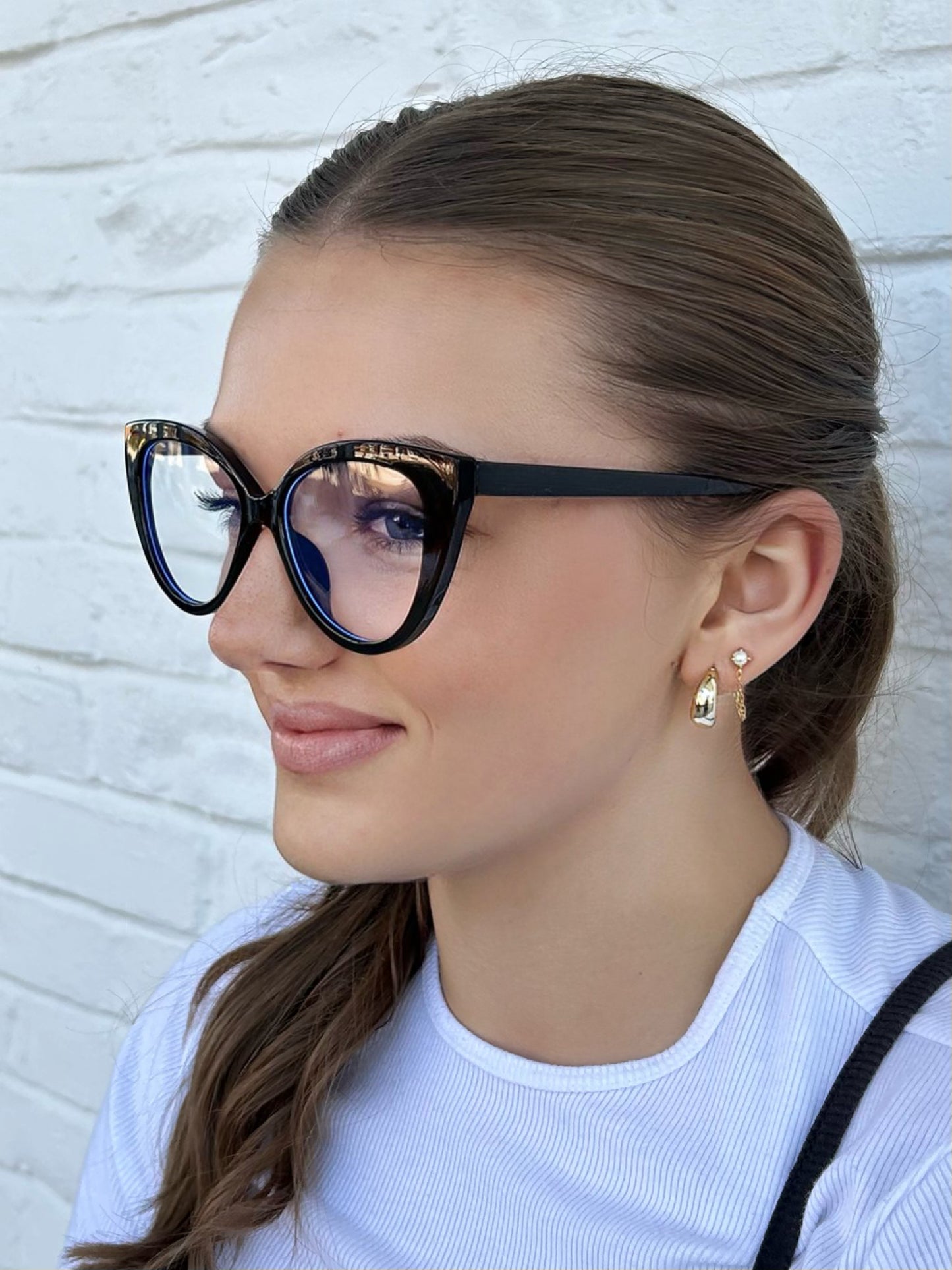 Omilia - Cat Eye Clear Lens Blue Light Blocking Eyeglasses