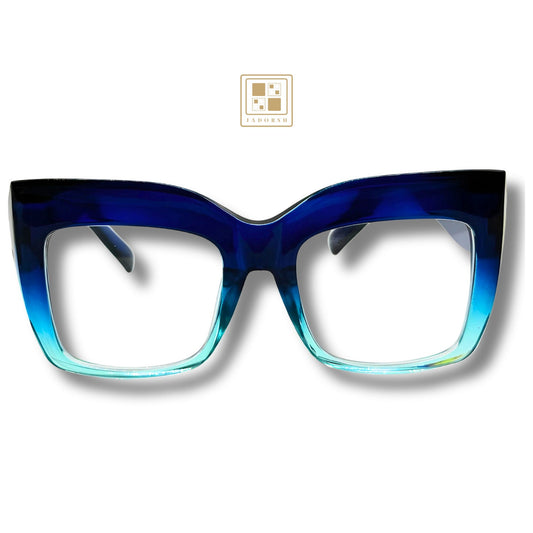 Melina - Oversize Clear Lens Blue Light Blocking Eyeglasses