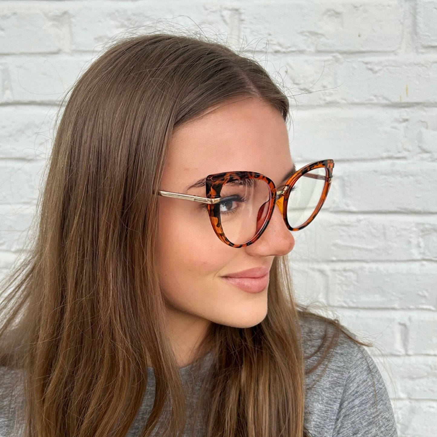 Julia - Oversize Clear Lens Blue Light Blocking Eyeglasses