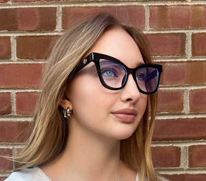 Lucia - Cat Eye Clear Lens Blue Light Blocking Eyeglasses