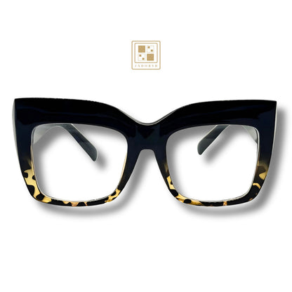 Gisella - Oversize Clear Lens Blue Light Blocking Eyeglasses