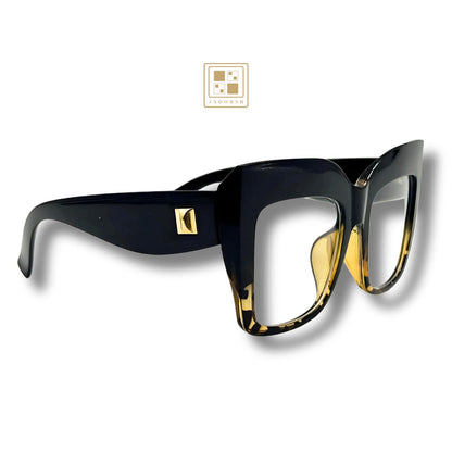 Gisella - Oversize Clear Lens Blue Light Blocking Eyeglasses