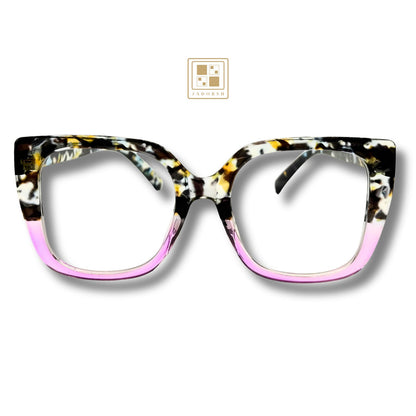 Paola - Oversize Clear Lens Blue Light Blocking Eyeglasses