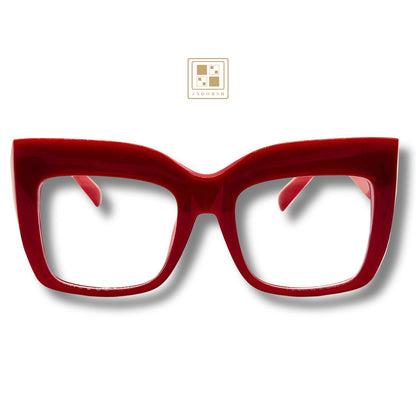 Melina - Oversize Clear Lens Blue Light Blocking Eyeglasses