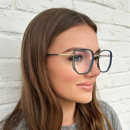 Irena - Oversize Clear Lens Blue Light Blocking Eyeglasses