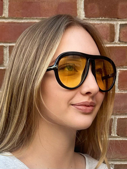 Velina - Oversize Clear Lens Blue Light Blocking Eyeglasses