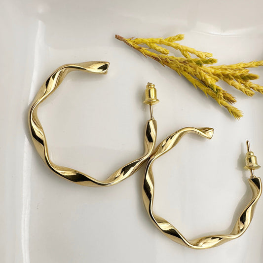 Kelsie • 18K Gold Earring • Non Tarnish Jewelry