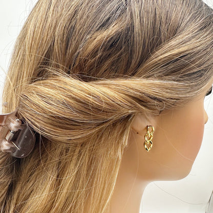 Floria • 18K Gold Earring • Cuban Link • Non Tarnish Jewelry