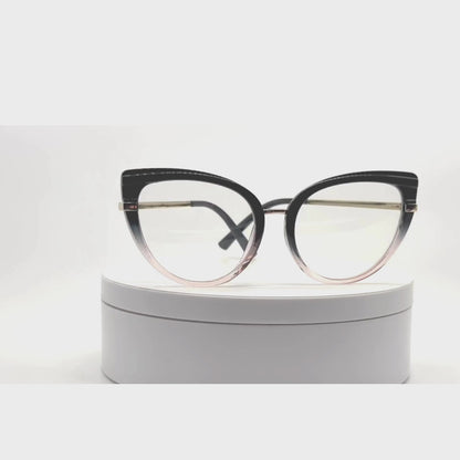 Celina - Cat Eye Clear Lens Blue Light Blocking Eyeglasses