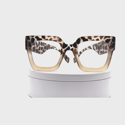 Bianca - Oversize Clear Lens Blue Light Blocking Eyeglasses