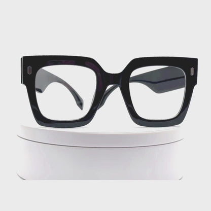 Bianca - Oversize Clear Lens Blue Light Blocking Eyeglasses
