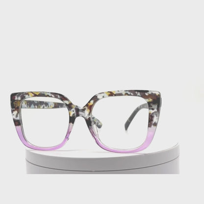 Paola - Oversize Clear Lens Blue Light Blocking Eyeglasses