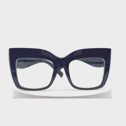 Gisella - Oversize Clear Lens Blue Light Blocking Eyeglasses
